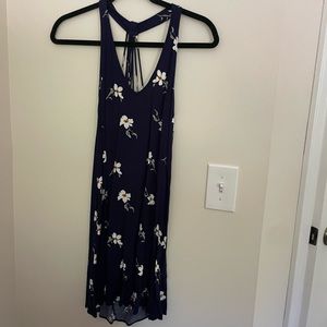 American Eagle Navy Dress with floral details size small